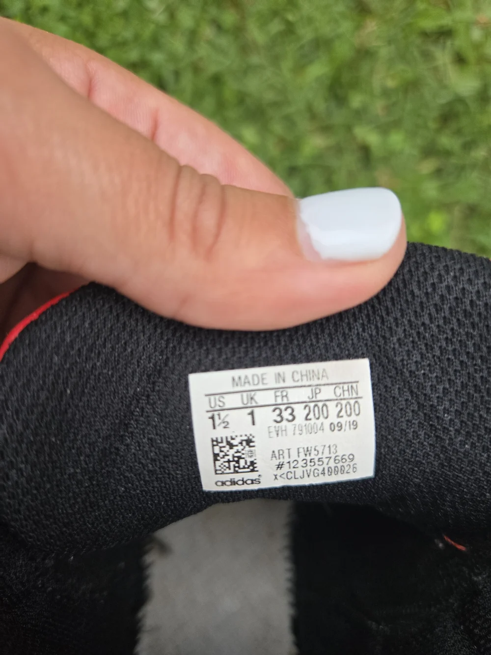 adidas Kids Black, White & Red High-Top Boots